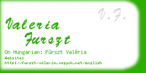 valeria furszt business card